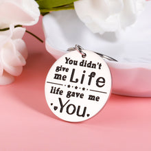 Load image into Gallery viewer, Stepmom Stepdad Gifts Keychain from Daughter Son Christmas Father’s Day Gift Key Chain for Bonus Dad Father Mother in Law Keyring for Adoptive Mom Dad Parents Mother's Day Stocking Stuffers Present