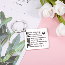 Load image into Gallery viewer, Thank You Gifts Keychain for Mentor Teacher Appreciation Leaving Gift Keyring for Boss Supervisor Coach Birthday Christmas Present Key Chain for Manger Coworker Women Men Going Away Retirement Gifts