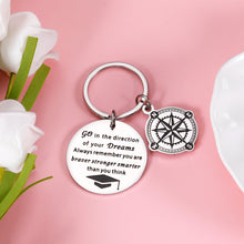Load image into Gallery viewer, 2022 Graduation Gift for Him Her Keychain for Middle High School Seniors Graduation Gifts for Him Her 2022 College Medical Law Students Inspirational Grad Gift for Son Daughter Boys Girls Master Ph.D.