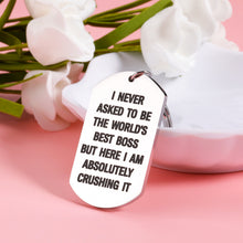Load image into Gallery viewer, Roll over image to zoom in Funny Boss Appreciation Gifts Keychain for Women Men, Boss Day Birthday Christmas Key Chain Gift for Boss Mentor Leader, Office Thank You Retirement Present for Male Female Coworker Supervisor