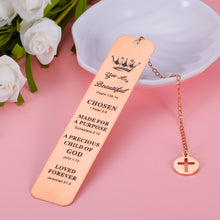 Load image into Gallery viewer, Christian Gifts Bookmark for Women Bible Verse Bookmark for Girls Daughter Book Lovers Birthday Christmas Stocking Stuffers for Female Friend Sister Baptism Religious Church Bulk Gifts