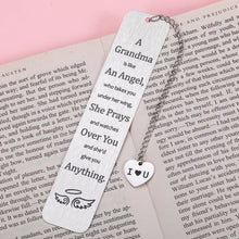 Load image into Gallery viewer, Gift for Grandma Christmas Mother's Day Gift Bookmark for Grandmother from Grandaughter Grandson Birthday Gifts for Grandma Nana Grammy Grandmother Gifts from Teens Kids New Grandma Gift Idea