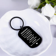 Load image into Gallery viewer, Inspirational To My Grandson Keychain Gift for Teen Boys Men Stocking Stuffers Gifts for Christmas Birthday Kids Valentines Graduation Gift for Men Boy from Grandma Grandpa First Time Fathers Day Gift