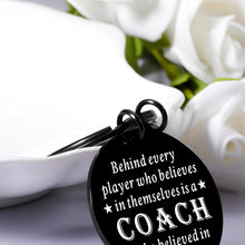 Load image into Gallery viewer, Coach Cheer Gift Keychain for Men Women Appreciation Key Chain Present for Football Basketball Baseball Coach Sports Match Thank You Keyring for Softball Swimming Coach Birthday Christmas Retirement