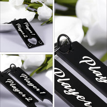 Load image into Gallery viewer, 2 PCS Funny Gamer Couple Keychains Player 1 Player 2 Anniversary Birthday keyring for Husband Boyfriend from Wife Girlfriend Gaming Gifts for Friends Gamer Lover Valentines Christmas Stocking Stuffer