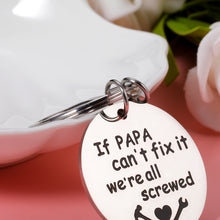 Load image into Gallery viewer, Dad Christmas Fathers Day Keychain Gifts from Daughter Son Daddy Birthday Valentine Gift for Stepdad New Dad to Be Husband from Kids Stepdaughter Wife Father of The Bride Wedding Presents Men Him