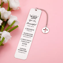 Load image into Gallery viewer, Inspirational Christian Bookmark Gifts for Women Bible Verse Bookmark for Girls Daughter Book Lovers Birthday Christmas Stocking Stuffers for Female Friend Sister Baptism Religious Church Bulk Gifts