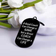 Load image into Gallery viewer, Coach Appreciation Gifts Keychain for Men Women Tahnk You Key Chain Gift for Baseball Football Softball Coach Team Cheer Present for Volleyball Hockey Coach Retirement Christmas Stocking Stuffers