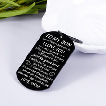 Load image into Gallery viewer, Stocking Stuffers for Son Teen Christmas Gift from Mom Inspirational Son Gift from Mom Dad Keychain for Men Boy Teen Kids Back to School Birthday Wedding New Start Gift for Leaving Graduation Gifts