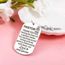 Load image into Gallery viewer, XPENMULBOJA Pastor Gift Pastor Christmas Thank You Keychain for Men Women Church Appreciation Gift Religious Jewelry Birthday Gift for Pastor Funny Pastor Jewelry Keyring Christian Gift for Pastor