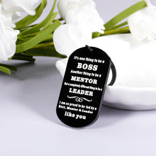 Load image into Gallery viewer, Boss Appreciation Gift Keychain for Women Men Boss Day Office Key Chain for Boss Mentor Leader Thank You Christmas Leaving Retirement Goodbye Keyring Gifts for Superior Manager Coworker Employee