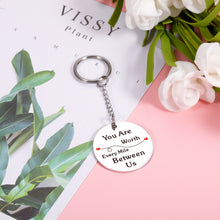 Load image into Gallery viewer, Long-Distance Relationship Gifts Keychain for Boyfriend Girlfriend Going Away Key Chain Gift for Husband Wife Friends Anniversary Valentine's Day Long Distance Keyring Gifts for Couple BFF