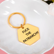Load image into Gallery viewer, Stocking Stuffers for Women Fuck The Patriarchy Keychain Women Rights Feminist Gifts Bulk for Women Abortion Rights Reproductive Activist Gift for Girl Power Gifts All Too Well Lyric Keychain
