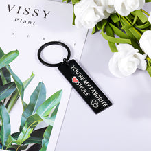 Load image into Gallery viewer, Funny Couple Gift Keychain for Boyfriend Girlfriend Valentines Birthday Gifts for Husband Groom from Wife Bride Christmas Wedding Anniversary Keyring for Friends BFF Him Her Stocking Stuffer Present