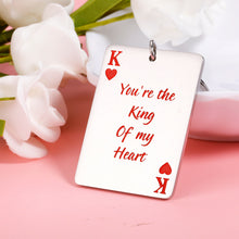 Load image into Gallery viewer, Christmas Valentines Gifts Keychain for Husband Boyfriend Funny Anniversary Birthday Pocker Key Chain for Poker Lover Hubby Fiance from Wife Girlfriend Father's Day Wedding Keyring for Men Him
