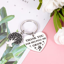 Load image into Gallery viewer, Thank You Gift Keychain for Teacher Coach from Students Appreciation Key Chain Gifts for Mentor Tutor Nanny Christmas Birthday Present for Preschool Teachers Babysitter Teacherâs Day Stocking Stuffers