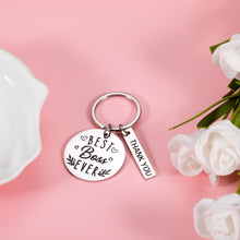 Load image into Gallery viewer, Boss Day Gifts Keychain for Boss Lady, Appreciation Key Chain for Leader Mentor, Birthday Going Away Retirement Keyring for Supervisor Manager, Goodbye Christmas Present for Best Boss Ever Women Men