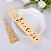 Load image into Gallery viewer, Thank You Gifts Bookmark for Women Men Appreciation Gift for Teacher Mentor Employees Birthday Christmas Bookmark with Tassel for Friend Book Lover Coworker Graduation Back to School Leaving Present