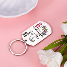 Load image into Gallery viewer, Funny Gifts Keychain for Brothers from Sisters Siblings Birthday Christmas Graduation Gift Key Chain for Best Friend Bro Boys Friendship Fraternity Thank You Keyring Stocking Stuffers for Men BFF