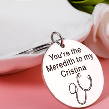 Load image into Gallery viewer, Best Friend Keychain Gifts for Women Christmas Birthday Keychain Gifts for BFF Soul Sister Girls Valentine Graduation Anniversary Friendship Jewelry for Medical Nurses Friends Grey's Anatomy Set 2Pcs
