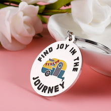 Load image into Gallery viewer, Camper Key Chain RV Accessories for Travel Trailers Inside Decor 2022 New Happy Camper Owner Journey Adventure Gifts Glamping Lifestyle