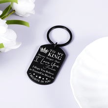 Load image into Gallery viewer, Keychain for Boyfriend, to My Man Birthday Wedding Engagement Gift Anniversary Husband Keychain from Wife Lover Fiance Christmas Valentine’s Day Present for Hubby Fathers Day Keyring Keepsake for Him