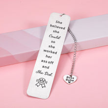 Load image into Gallery viewer, Boss Day Gift for Women Appreciation Gift Bookmark for Women Boss Leader Boss Lady Supervisor PM Female She Believed She Could So She Did Birthday Promotion Present Women Coworker Retirement Farewell