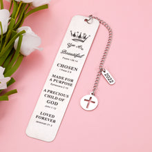 Load image into Gallery viewer, XPENMULBOJA Inspirational Christian Grad Gifts Bookmark - 2022 Graduation Gifts for Girls Women, 2022 Baptism Confirmed Gifts for Daughter Sister, Bible Verse Religious Graduation Church Bulk Gifts