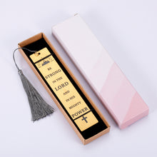Load image into Gallery viewer, Inspirational Gift for Women Men Christian Bible Verse Bookmark with Tassel for Daughter Son Friends Christmas Baptism Religious Present for Godchild Family Graduation Confirmation Double-Side