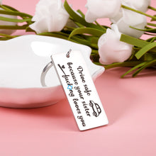 Load image into Gallery viewer, Drive Safe Keychain for Brother Sister Birthday New Driver Gifts for Him Her Best Friend BFF Bestie Sibling Day Valentine Christmas Keyring for Men Trucker Drive Safe Because Your Sister Loves You