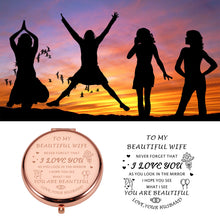 Load image into Gallery viewer, Stocking Stuffers for Wife Christmas for Her Compact Mirror Wife Gifts from Husband I Love You Wife Gift Makeup Mirror Romantic Gift for Her Birthday Wedding Anniversary Valentines Mothers Day