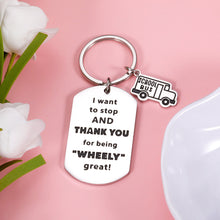 Load image into Gallery viewer, School Bus Driver Gift Keychain for Men Women Bus Driver Appreciation Gifts for Birthday Christmas Thank You School Bus Drivers Keychain for Gradaution Holiday Thanksgiving Day School Bus Charm