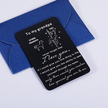 Load image into Gallery viewer, Grandpa Christmas Gifts Stocking Stuffers Gift Wallet Metal Card Unique Gifts for Grandpa Fathers Day Gift Best Grandfather Gifts from Grandson Granddaughter Granddad Poppy Valentines Day for Opa