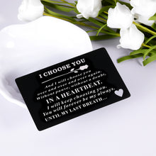 Load image into Gallery viewer, Wallet Insert Card Birthday Christmas Gift for Boyfriend Husband Anniversary Valentines Card for Hubby Wife Wedding Engagement Gift for Groom Bride Fiance Fiancee Mini Love Note Stocking Stuffers