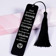 Load image into Gallery viewer, Sobriety Recovery AA Gifts Bookmark for Women Men Serenity Prayer Gift Christian Bookmark After Surgery Cancer Survivor Gifts Book Mark Inspirational Addiction Birthday Christmas Gifts for Friends