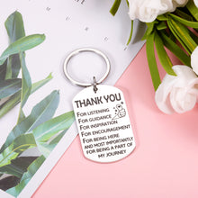 Load image into Gallery viewer, Thank You Gift Keychain for Boss Lady Mentor Appreciation Key Chain Gifts for Teacher Coach Birthday Christmas Leaving Retirement Gift for Leader Coworker Office Farewell Gift for Employee Manger