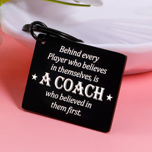 Load image into Gallery viewer, Christmas Gift for Coach Going Away Mentor Gift Birthday Christmas Retirement Keyring Present Coach Appreciation Basketball Coach Gift Thank You Keychain for Baseball Coach Teacher Hockey Celebration