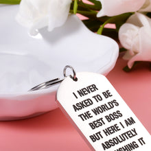 Load image into Gallery viewer, Roll over image to zoom in Funny Boss Appreciation Gifts Keychain for Women Men, Boss Day Birthday Christmas Key Chain Gift for Boss Mentor Leader, Office Thank You Retirement Present for Male Female Coworker Supervisor
