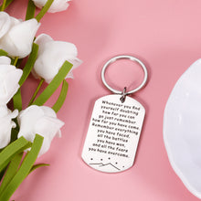 Load image into Gallery viewer, Inspirational Gift Keychain Gift for Women Men Encouragement Key Chain for Recovery Sobriety Anxiety Stress Relief Keyring for Family Friends Cancer Survivor After Surgery Graduation Birthday Keepsake