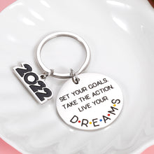 Load image into Gallery viewer, 2022 Inspirational Gifts Keychain for Women Men Class of 2022 Graduation Grad Birthday Gifts for Teens Girl Boy Senior High School Students from Teacher College Master Graduation Gift for Nurse