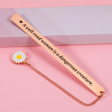 Load image into Gallery viewer, Inspirational Sunflower Bookmark or Women Female Book Lovers Birthday Engraved Bookmark with Sunflower for Her Lady Best Friend Christmas Gifts for Mom Sisters Teachers Book Club Gifts for Readers