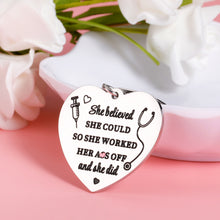 Load image into Gallery viewer, Nurse Gifts Keychain for Women Nursing Graduation Christmas Gifts for RN Nurses Practitioner Medical Students Encouragement Nurse Day Jewelry for Friend Medical Technician Birthday Stocking Stuffers