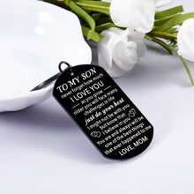 Load image into Gallery viewer, Stocking Stuffers for Son Teen Christmas Gift from Mom Inspirational Son Gift from Mom Dad Keychain for Men Boy Teen Kids Back to School Birthday Wedding New Start Gift for Leaving Graduation Gifts
