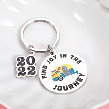 Load image into Gallery viewer, Camper Key Chain RV Accessories for Travel Trailers Inside Decor 2022 New Happy Camper Owner Journey Adventure Gifts Glamping Lifestyle