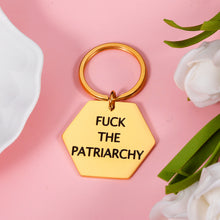 Load image into Gallery viewer, Stocking Stuffers for Women Fuck The Patriarchy Keychain Women Rights Feminist Gifts Bulk for Women Abortion Rights Reproductive Activist Gift for Girl Power Gifts All Too Well Lyric Keychain