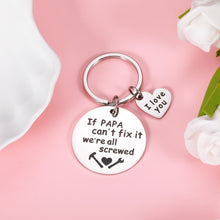 Load image into Gallery viewer, Dad Christmas Fathers Day Keychain Gifts from Daughter Son Daddy Birthday Valentine Gift for Stepdad New Dad to Be Husband from Kids Stepdaughter Wife Father of The Bride Wedding Presents Men Him