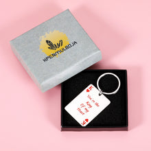Load image into Gallery viewer, Christmas Valentines Gifts Keychain for Husband Boyfriend Funny Anniversary Birthday Pocker Key Chain for Poker Lover Hubby Fiance from Wife Girlfriend Father's Day Wedding Keyring for Men Him