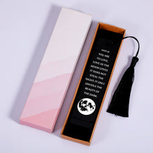 Load image into Gallery viewer, Moon Phases Art Bookmark for Booklovers Phases of The Moon Bookmark with Tassel for Women Men Celestial Space Cosmic for Kids Teens Students Teachers Reading School Library Office Accessories