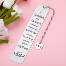 Load image into Gallery viewer, Gift for Grandma Christmas Mother's Day Gift Bookmark for Grandmother from Grandaughter Grandson Birthday Gifts for Grandma Nana Grammy Grandmother Gifts from Teens Kids New Grandma Gift Idea