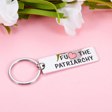 Load image into Gallery viewer, Fck The Patriarchy Feminist Gift for Her Women Inspirational Gift for Female Friends Sisters All Too Well Merch Activist for Taylor Fans Feminist Keepsake for Women's Rights Girl Power Keychain